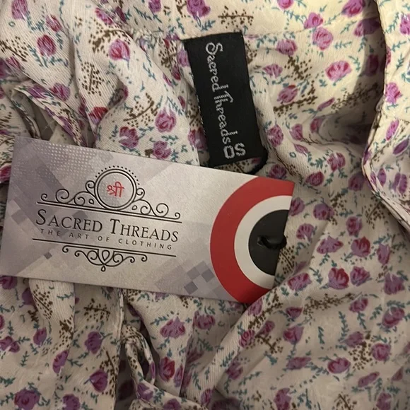 S/M Blouse by Sacred Threads BL/RD7. 2265/3 - Picture 3 of 4